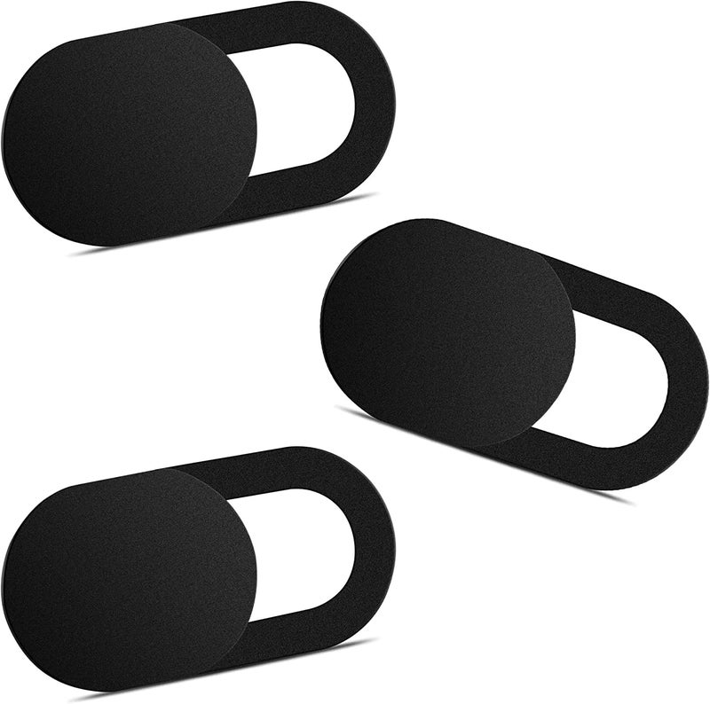 Scalebee Webcam Cover (3 Pack), 0.03 inch Ultra Thin Laptop Camera Cover Slide for iPhone iPad MacBook Pro Computer iMac Cell Phone PC Accessories Camera Blocker Slider, Great for Privacy - Black - Image 1