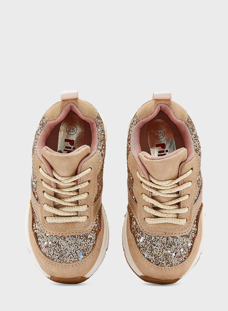 Pinata Glitter Lace Up Trainer