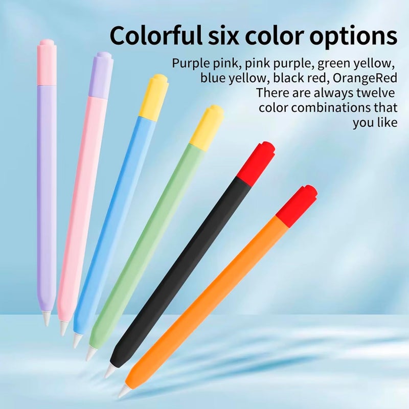 Brain Freezer Dual Colour Silicone Case Compatible with Pencil 3rd Generation Pencil USB C Lightweight Grip for Protect Accessories, Durable Thin Cover Sleeve (Pencil Not Included) (Yellow Red) - Image 5