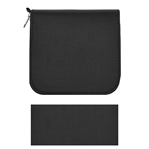 CamKix Memory Card Case - Fits up to 88x SD, SDHC, Micro SD, Mini SD and 4X CF - Holder with 88 Slots (8 Pages) - for Storage and Travel - Microfiber Cleaning Cloth, Carabiner and Labels Included - Image 4