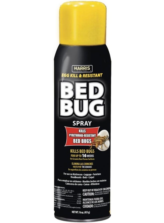Harris Toughest Bed Bug Killer – 16oz Aerosol Spray for Effective Bed Bug Control - Image 1
