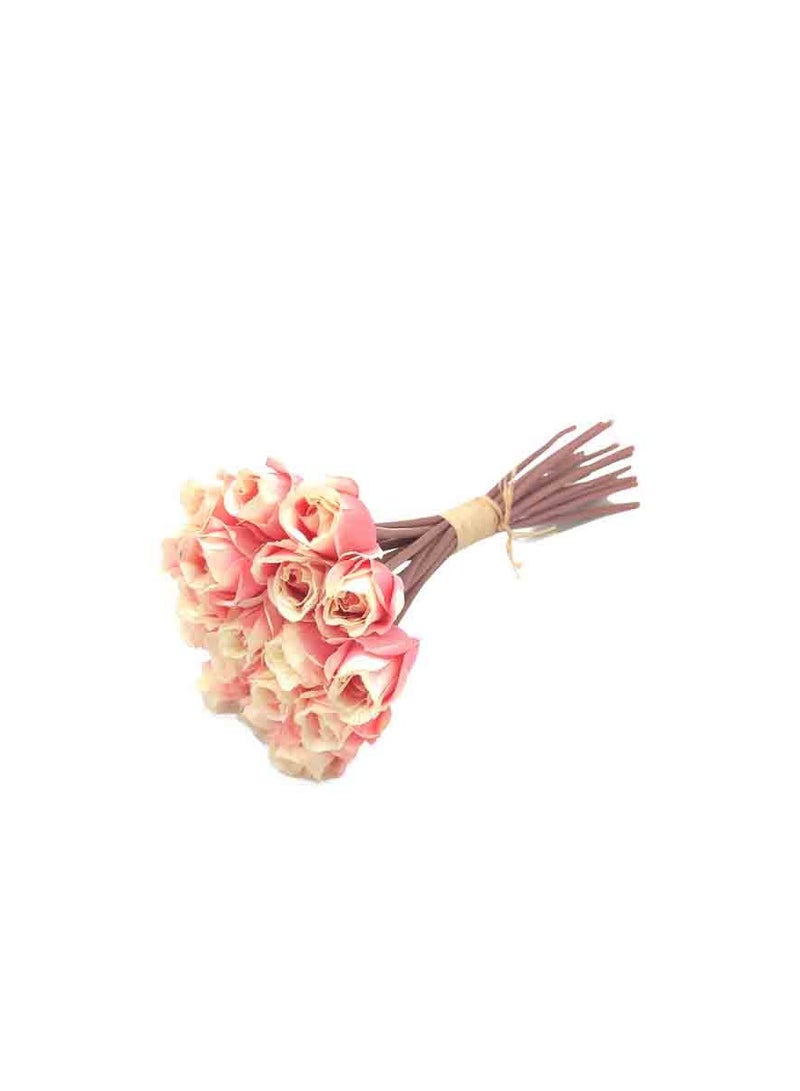 سي او أرماء باقة من أزهار ورود صناعية وردي - Image 4