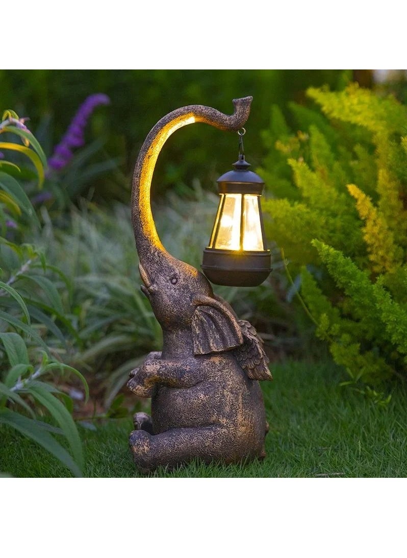 DubaiGallery Waterproof Outdoor Solar Garden Light Elephant Hanging Lamp Decoration Animal Resin Crafts Garden Yard Lawn Lamp  - Image 2