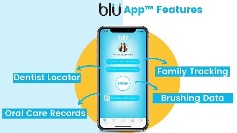 Blu Smart Bluetooth Enabled Kids Toothbrush with Live Tracking App to Teach Children Healthy Brushing Habits, Share Results with Your Dentist (Blue). Wireless Rechargeable Electric. - Image 3