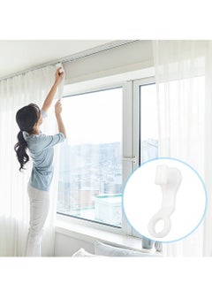 Y&D 100 Pcs Curtain Hooks Plastic White Gliders Shower Rings and for Smooth Easy Opening Closing 2.7x0.8cm  - Image 4