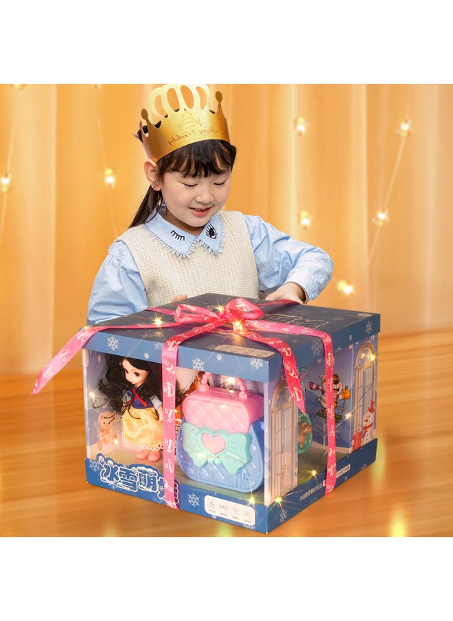 Generic - Doll Toy Girl Lisa Elsa Elsa Princess Gift Box Dress-up Simulation Suit High-end Cake Gift-Color:Barbie Accessory Bag With Light [vc-01-opp] - Image 1