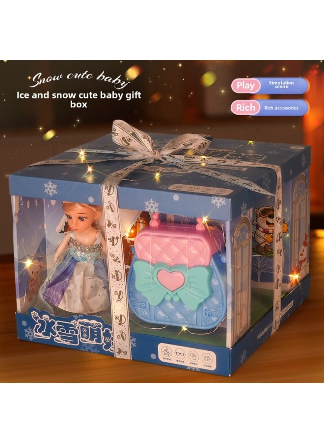 Generic - Doll Toy Girl Lisa Elsa Elsa Princess Gift Box Dress-up Simulation Suit High-end Cake Gift-Color:Barbie Accessory Bag With Light [vc-01-opp] - Image 1