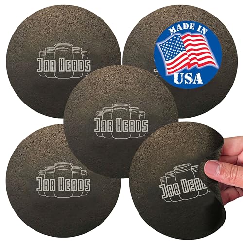 JAR HEADS Rubber Jar Opener Gripper Pad 5 Pack - Thick 5 Inch Grippers for Opening Jars Made in the USA - Jar Opener for Weak Hands & Seniors with Arthritis - Image 1