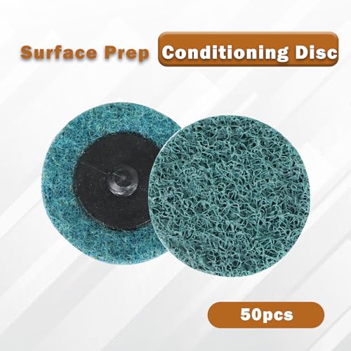 kimllier 50Pcs 2 Inch Blue Quick Change Surface Prep Conditioning Discs, R-Type Fine Disc for Cleaning, Finishing and Deburring on Metals - Image 2