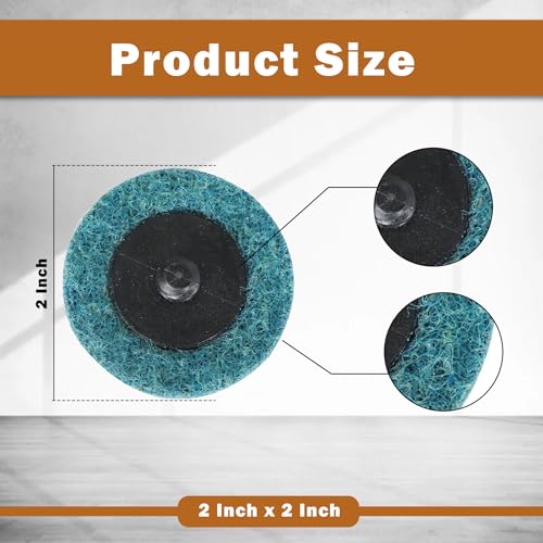 kimllier 50Pcs 2 Inch Blue Quick Change Surface Prep Conditioning Discs, R-Type Fine Disc for Cleaning, Finishing and Deburring on Metals - Image 4