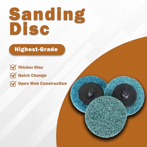 kimllier 50Pcs 2 Inch Blue Quick Change Surface Prep Conditioning Discs, R-Type Fine Disc for Cleaning, Finishing and Deburring on Metals - Image 5