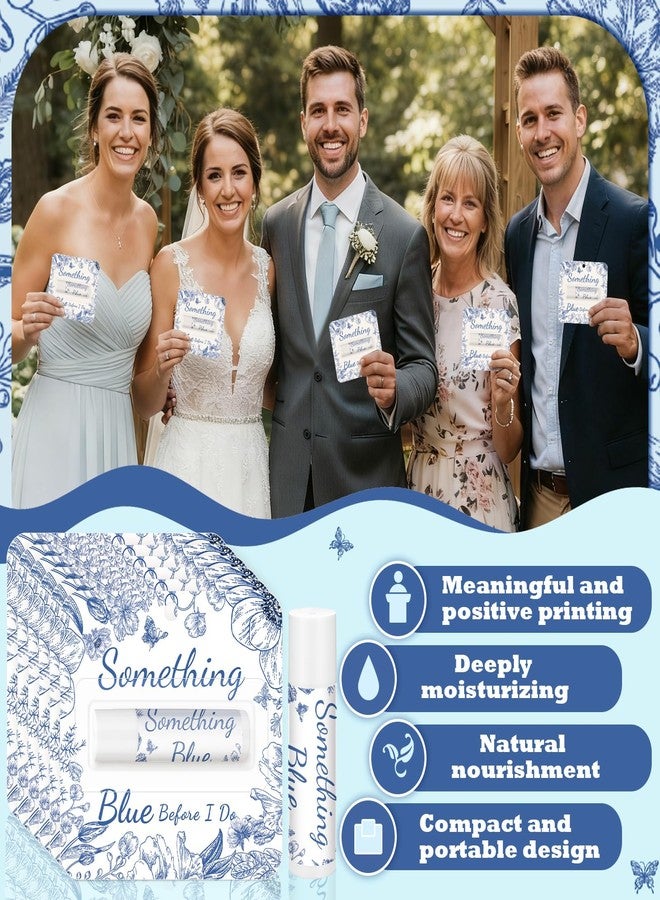 Siifert 24 Pcs Something Blue Before I Do Gifts for Guests Something Blue Lip Balm Floral Wedding Party Favors Bridal Shower Travel Size Lip Balm Party Supplies for Bridesmaid Bachelorette Souvenirs - Image 5