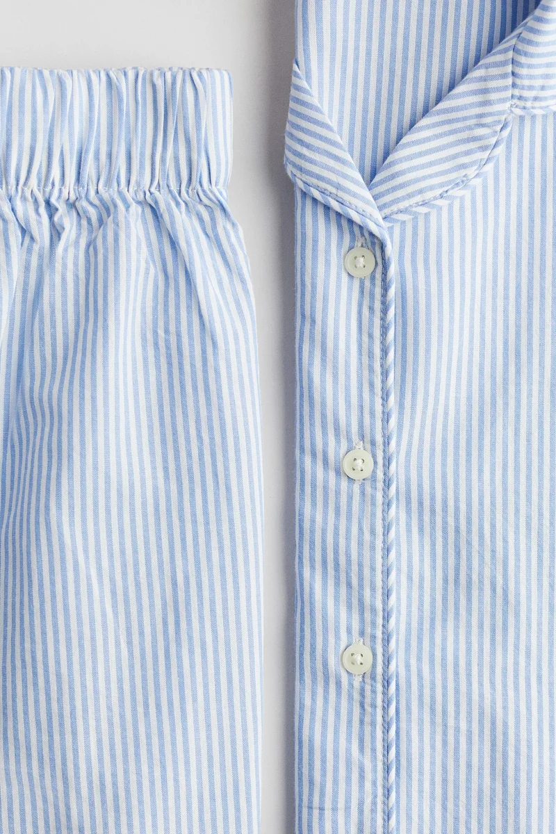 اتش اند ام بيجاما من نسيج قطن البوبلين