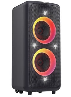 F&D F&D PA300 100 Watt Party Bluetooth Trolley Speaker With Multi Color Decorative LED Lights\ Wireless Mic\Remote Control/FM Radio /Aux in/USB/Optical  - Image 2