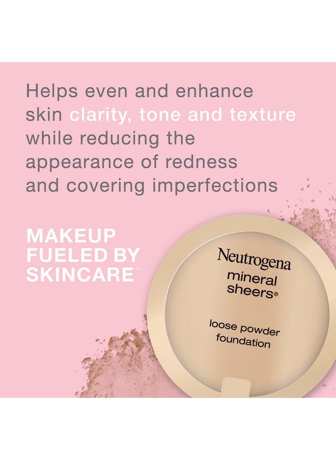 Neutrogena Mineral Sheers Lightweight Loose Powder Makeup Foundation With Vitamins A, C, & E, Sheer To Medium Buildable Coverage, Skin Tone Enhancer, Face Redness Reducer, Natural Ivory 20,.19 Oz  - Image 3