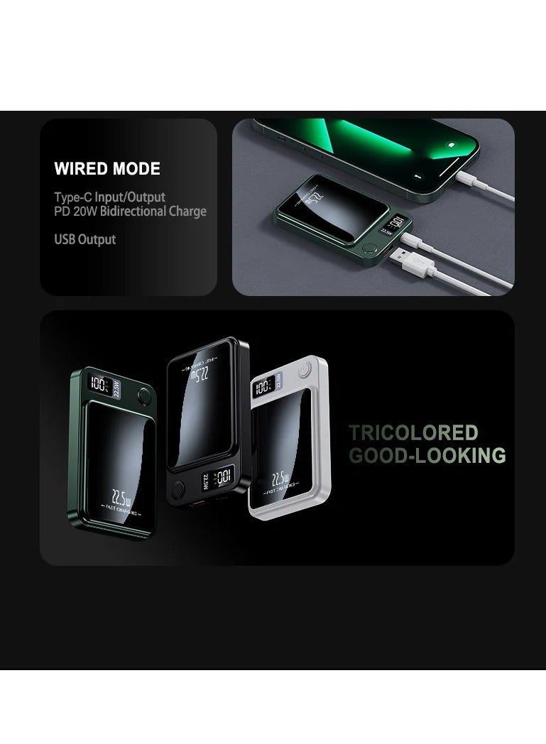 xinzhen P110 Power Bank 10000mAh Magnetic Wireless Charger, 22.5W Fast Charging, Type-C, LED Display, Ultra Slim - Image 4