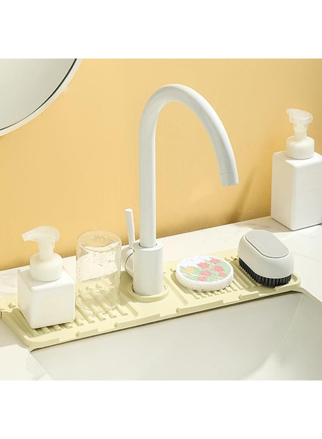 Faucet Mat for Kitchen Sink, New Kitchen Sink Splash Guard Silicone Draining Mat, Faucet Guard for Kitchen Sink, Sink Faucet Mat Splash Guard for Kitchen Bathroom Sink Area - Image 2