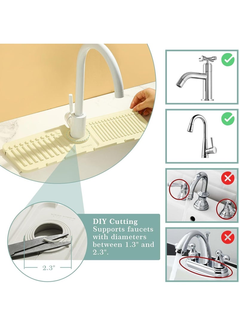 Faucet Mat for Kitchen Sink, New Kitchen Sink Splash Guard Silicone Draining Mat, Faucet Guard for Kitchen Sink, Sink Faucet Mat Splash Guard for Kitchen Bathroom Sink Area - Image 5