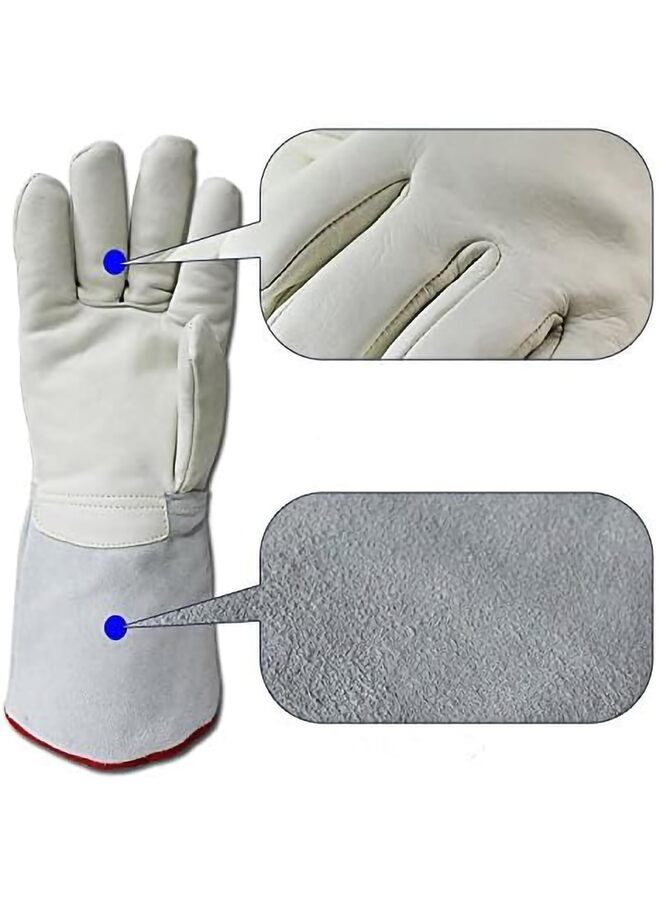-260? Cryogenic Gloves, 10.2 Low Temperature Liquid Nitrogen Freezer Dry Ice Cryo Antifreeze Gloves for Liquid Nitrogen Cold Storage - Image 4