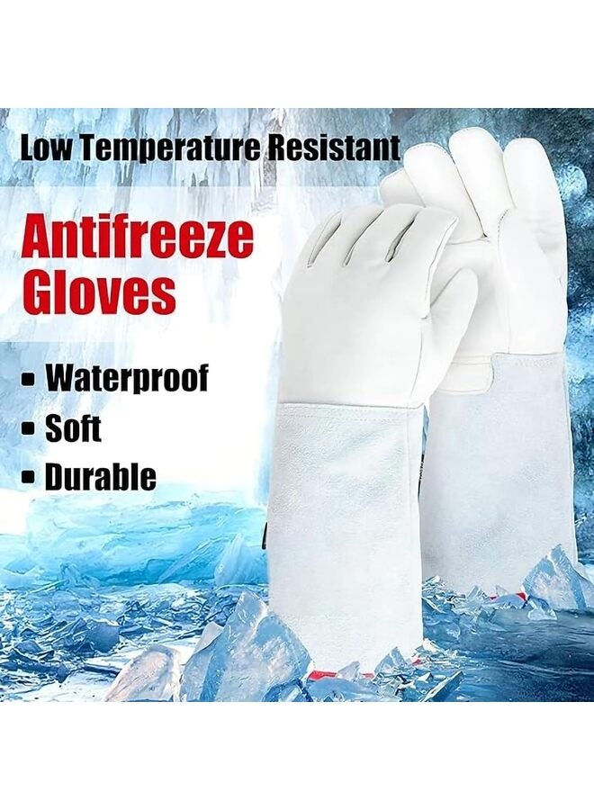 -260? Cryogenic Gloves, 10.2 Low Temperature Liquid Nitrogen Freezer Dry Ice Cryo Antifreeze Gloves for Liquid Nitrogen Cold Storage - Image 2