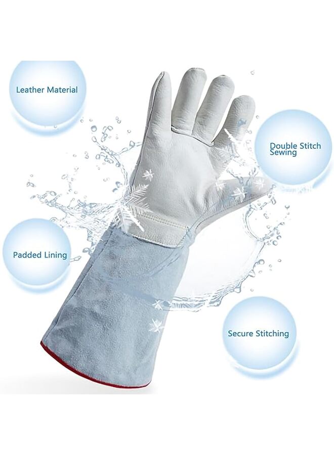 -260? Cryogenic Gloves, 10.2 Low Temperature Liquid Nitrogen Freezer Dry Ice Cryo Antifreeze Gloves for Liquid Nitrogen Cold Storage - Image 5