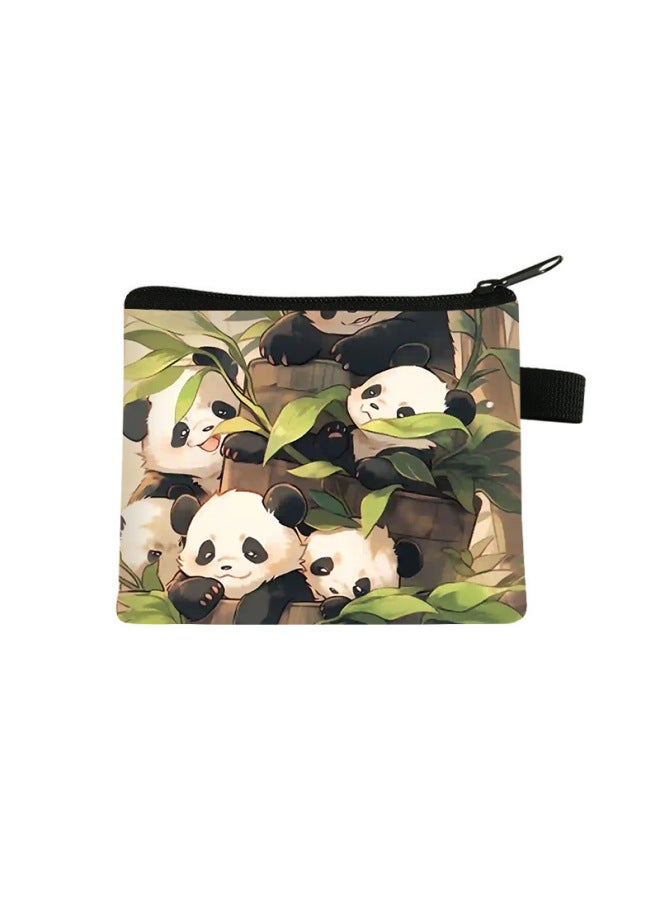 New Panda Children's Coin Purse, Large Capacity, High-end Storage Card Holder, Portable Cute Mini Bag For Students