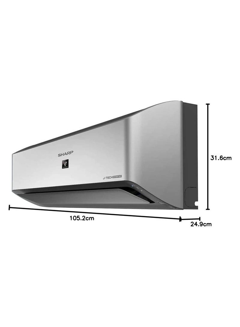 شارب مكيف هواء شارب سبليت 2.25 حصان بارد - ساخن انفرتر بلازما كلاستر فضي AY-XP18YHES - Image 3