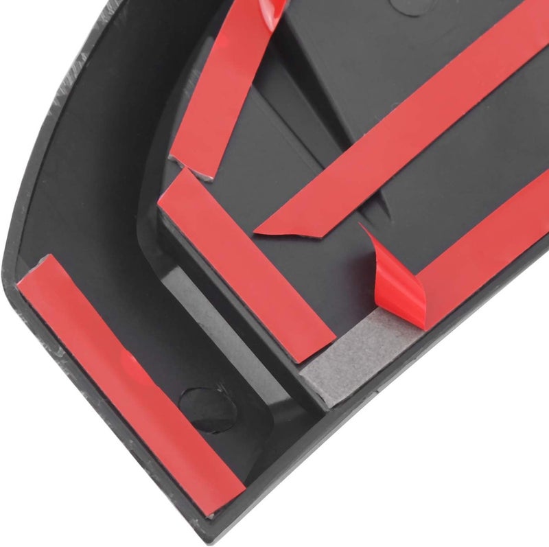 2Pcs Fender Vent Air Wing Cover Trim, Universal PU Rubber Side Decorative Trim with Black Carbon Pattern, Self - Adhesive Aerodynamic Ventilation Design for Car Fender - Image 3