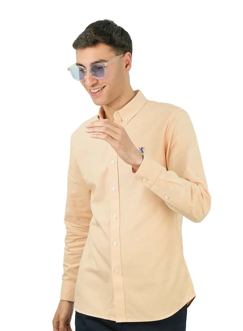 Men's Cotton Oxford Full Opening Long Sleeve Slim Fit Shirt