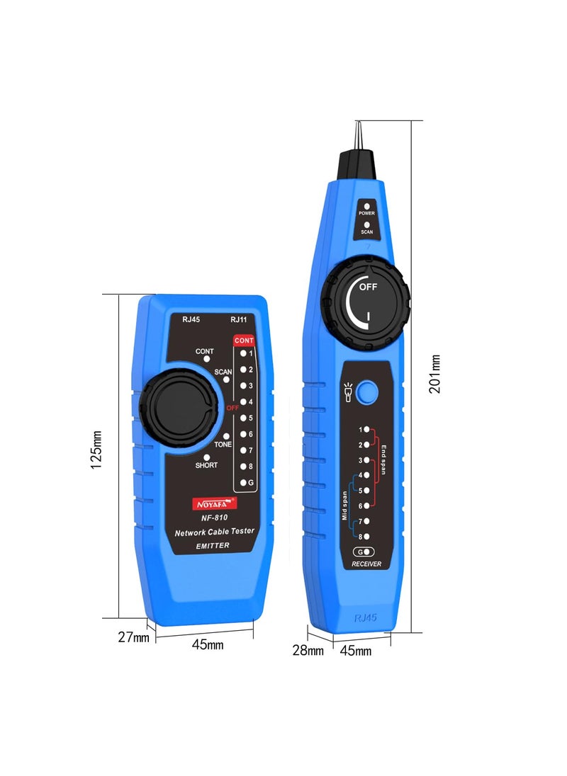NOYAFA Noyafa NF810 Multifunctional Network Tester Ethernet LAN Network Wire Tracker with Telephone Line Tester Network line Scanning Power Cable Scanning and POE Switch Test Functions  - Image 5