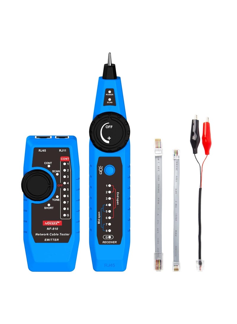 NOYAFA Noyafa NF810 Multifunctional Network Tester Ethernet LAN Network Wire Tracker with Telephone Line Tester Network line Scanning Power Cable Scanning and POE Switch Test Functions  - Image 2