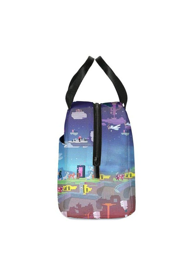 Pixel Style Children'S Insulated Meal Bag, Fun Cartoon Portable Meal Bag, Lunch Bag - Image 2