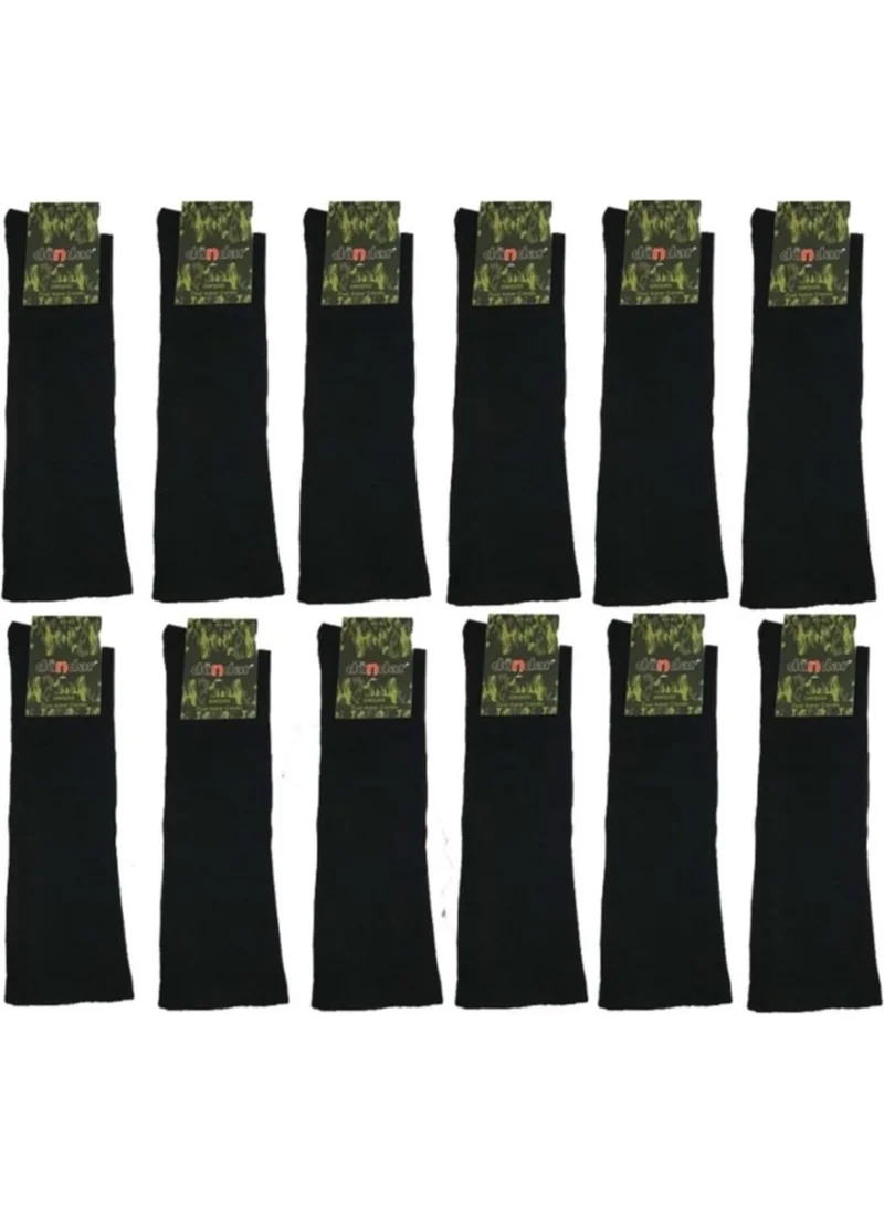 Katmirra 12-Piece Soldier Socks Summer Lycra Cotton Black Color