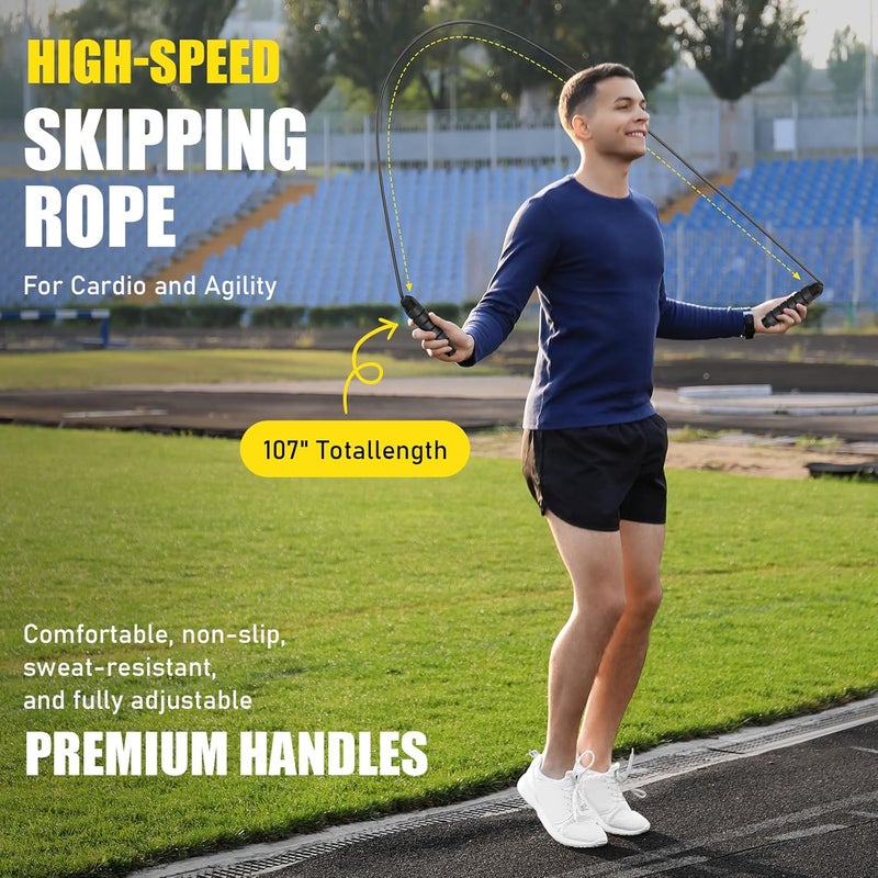 BORNEW Agility Speed Training Equipment Set with 20ft Ladder, 12 Cones, 4 Hurdles, and Jump Rope - Image 5
