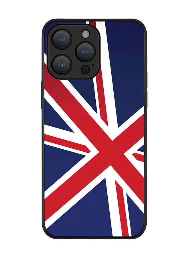 Stylizedd Cover for iPhone 15 Pro Case Rugged Black Slim fit Soft Flexible Anti Drop TPU Gel Thin Protective Phone Cases - Flag Of UK - Image 1