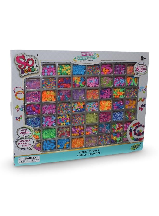 So Beads Craft Beads Jewelry Making Set with Assorted Shapes – Large Beads Box - Image 1