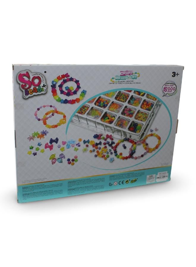 So Beads Craft Beads Jewelry Making Set with Assorted Shapes – Large Beads Box - Image 2