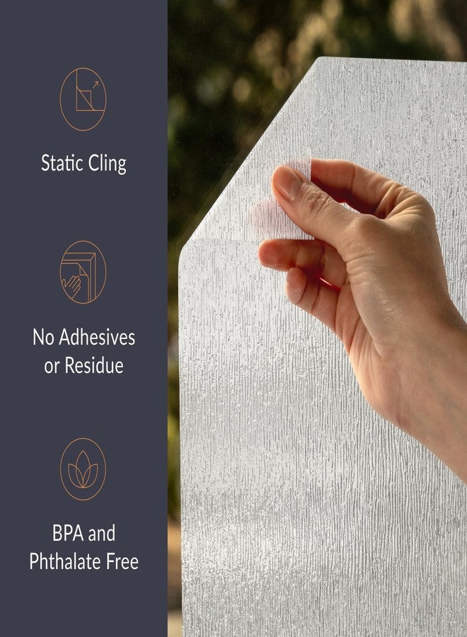 Artscape Rain | Decorative Privacy Window Film with Textured Glass Pattern | Non-Adhesive & UV Protection | Easy to Apply & Removable | 36 x 72 Inches | Made in USA - Image 4