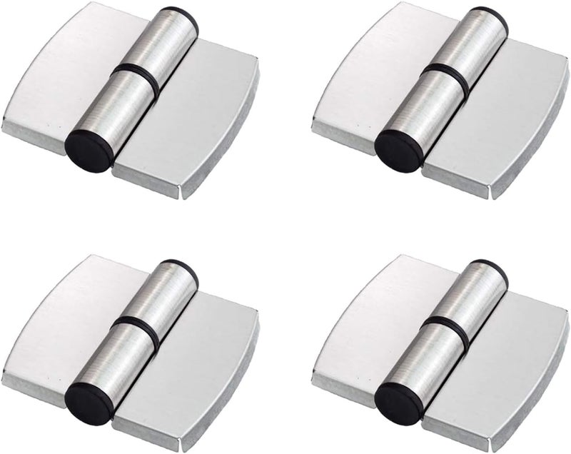 4Pcs Stainless Steel PublicToilet Toilet Partition Hardware Connection Accessories Hotel Shopping Mall Public Toilet Partition Hinge Self-Closing Spring Hinge (Left Side)