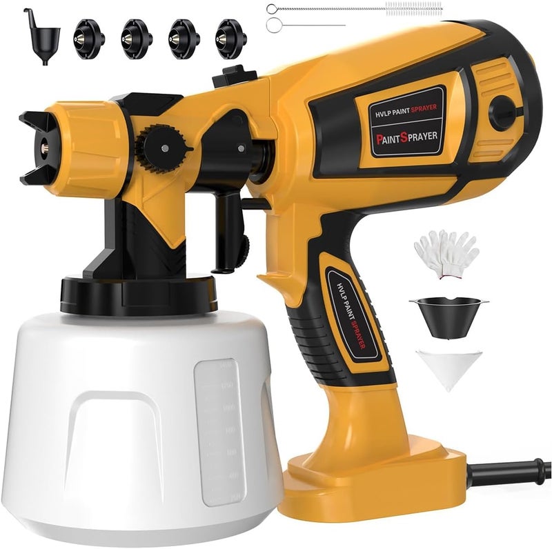 MirrorZone Paint Sprayer Tool 1000W High Power Electric Spray Paint Gun Easy to Clean for Furniture Cabinets House Painting Gold - Image 1