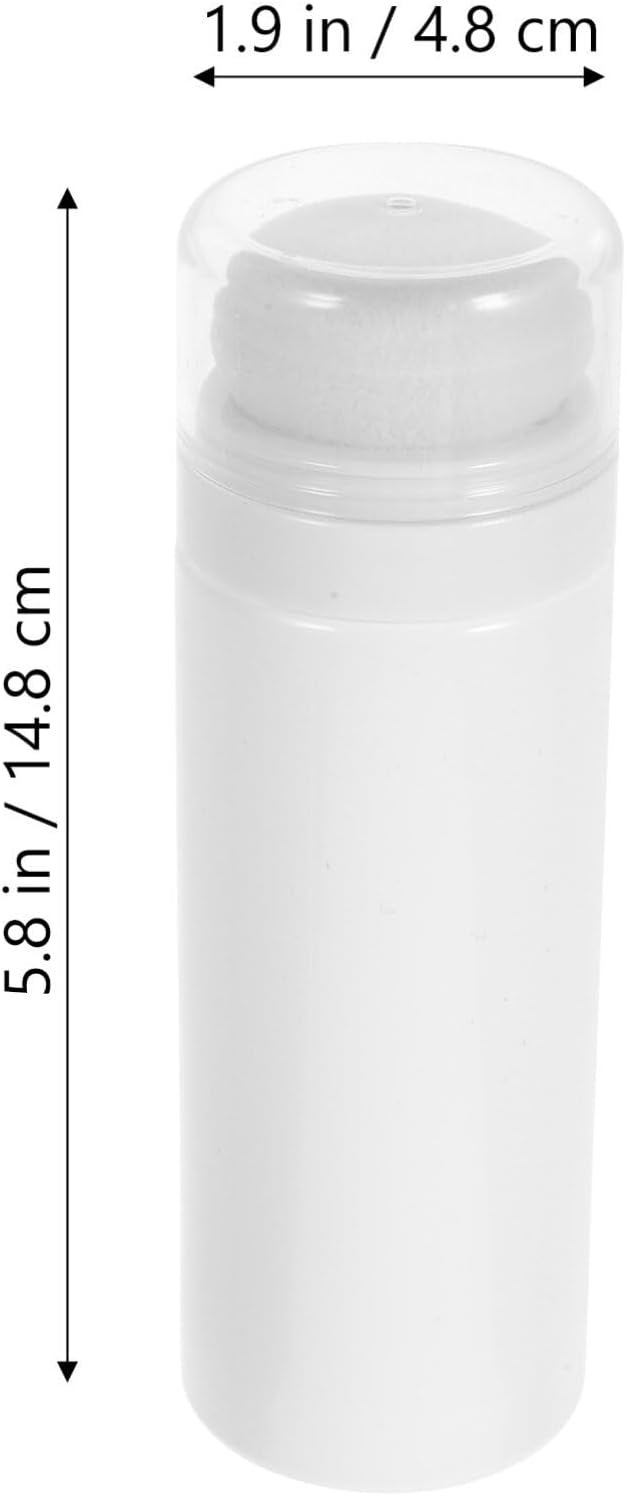 PACKOVE Powder Puff Box  Dispenser  Body  Talc Powder Container  Plastic White Toddler Bottle - Image 4
