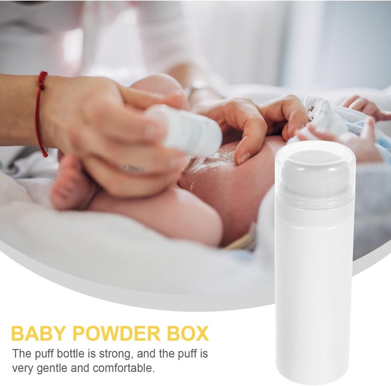 PACKOVE Powder Puff Box  Dispenser  Body  Talc Powder Container  Plastic White Toddler Bottle - Image 5
