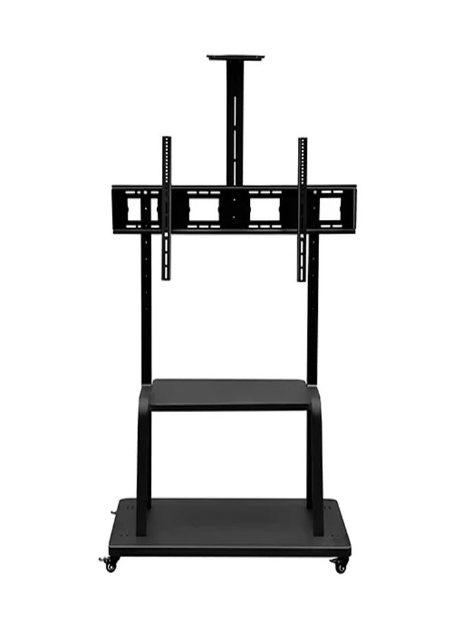 Skill Tech SH 2100FS Heavy Duty Mobile TV Cart for 55–120 Inch Screens, VESA 1200x600mm, Max Load 200kg – Rolling TV Stand with Adjustable Height  Black  - Image 1