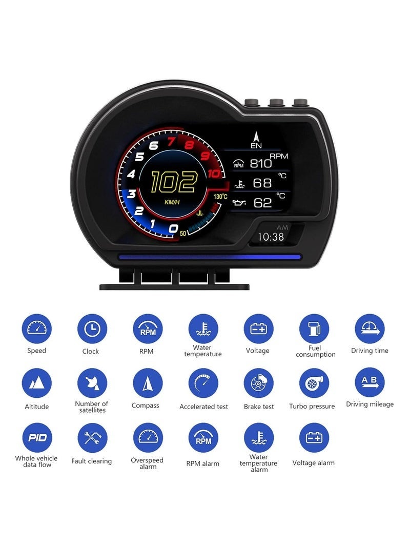 Car High Definition Headsup Display Speedometer - Image 5