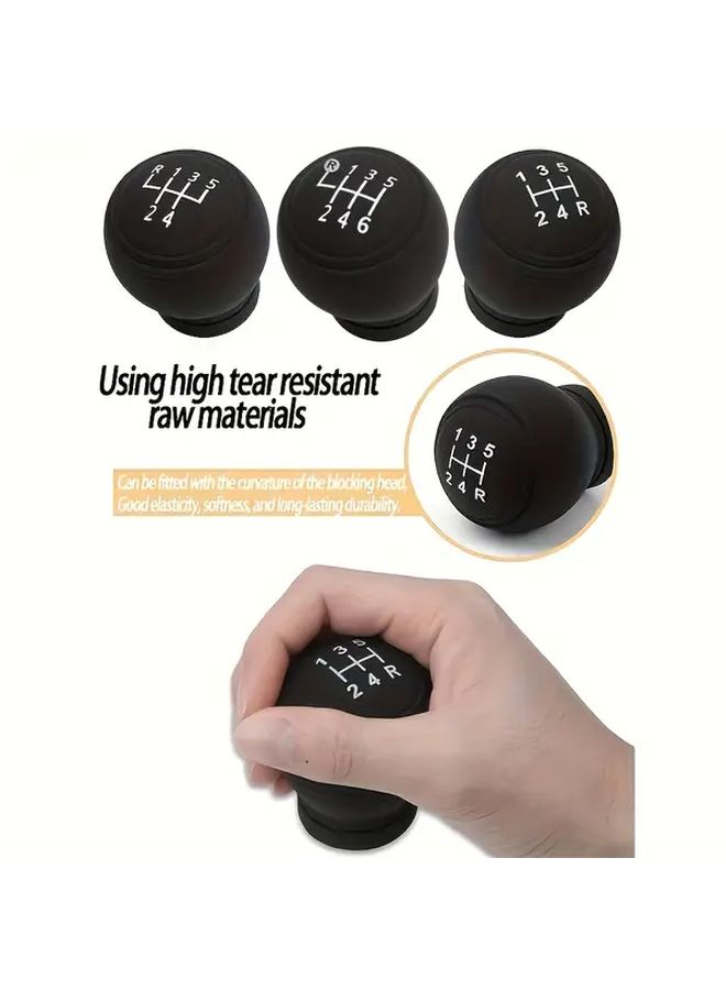 1pc Fit Silicone Shift Knob Cover Fifth Gear R Left For Manual Automatic Car - Image 4