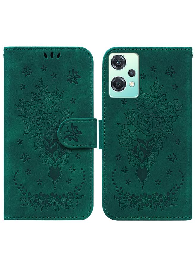 S-TOP Case For OnePlus Nord CE 2 Lite 5G Butterfly Rose Embossed Leather Phone Case - Image 1