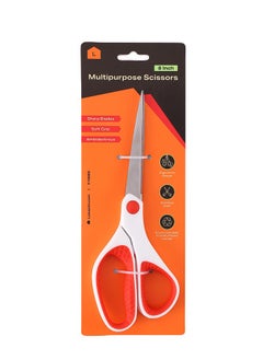 LAWAZIM Scissors-8inch Orange- Compact Lightweight Ambidextrous Sharp Cutting Tool Utility Scissors with Pointed Tip -Office Household Sewing Fabric Tailoring Embroidery Crafting Stationery and School  - Image 4