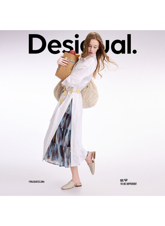 DESIGUAL 25 Spring/summer New Collection - Multi-button Convertible Women's Shirt Dress - Image 3