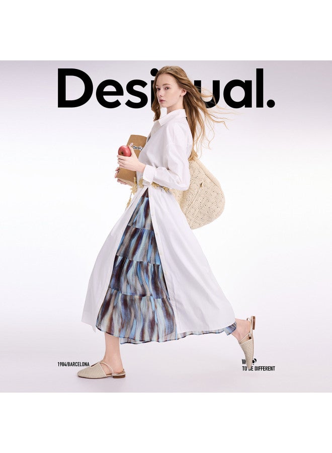 DESIGUAL 25 Spring/summer New Collection - Multi-button Convertible Women's Shirt Dress - Image 2