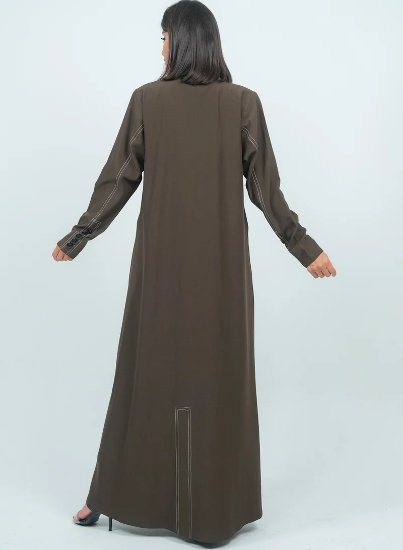 Rosette Abaya  Blazer with Button Design long sleeves for Women | Best Price UAE
